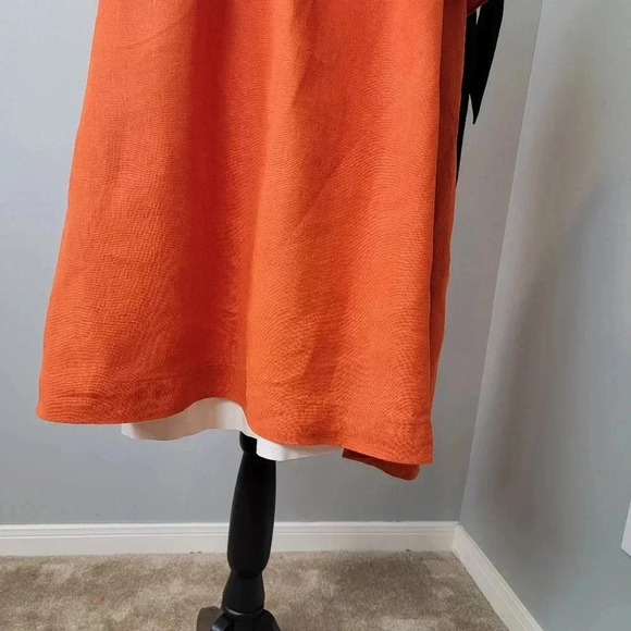 Isa Arfen Linen Mini Dress 10 Orange - Picture 4 of 11